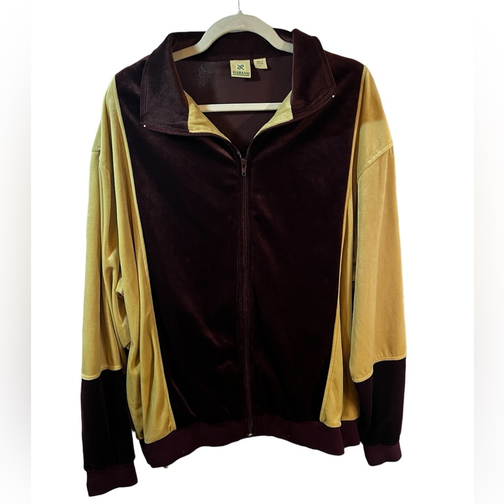 Vintage Men’s Haband Velour Zip Up Jogger Jacket Size XL